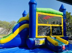 Wet and dry Castle Bounce House/Slide Combo